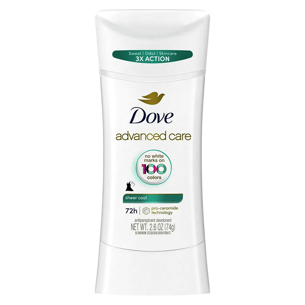 Dove Beauty Advanced Care Sheer Cool 72 Hour Invisible Antiperspirant And Deodorant 2.6Oz (Pack of 12)