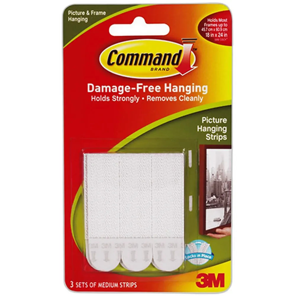 3M Command Medium Picture Hanging Strips 0.8Oz (Pack of 27)