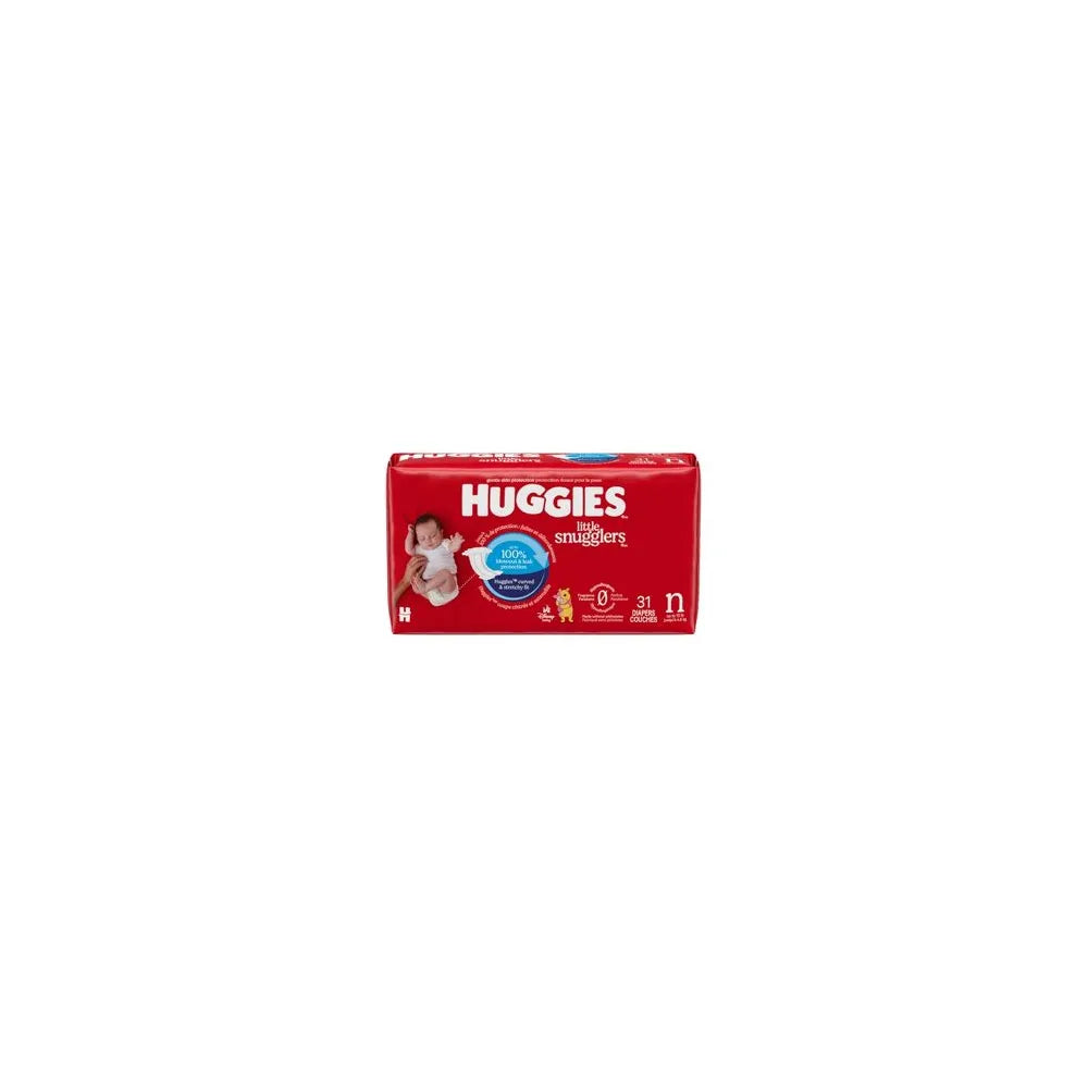 Huggies Little Snugglers Hypoallergenic and Latex-Free Diapers Newborn 19.2Oz (Pack of 4)