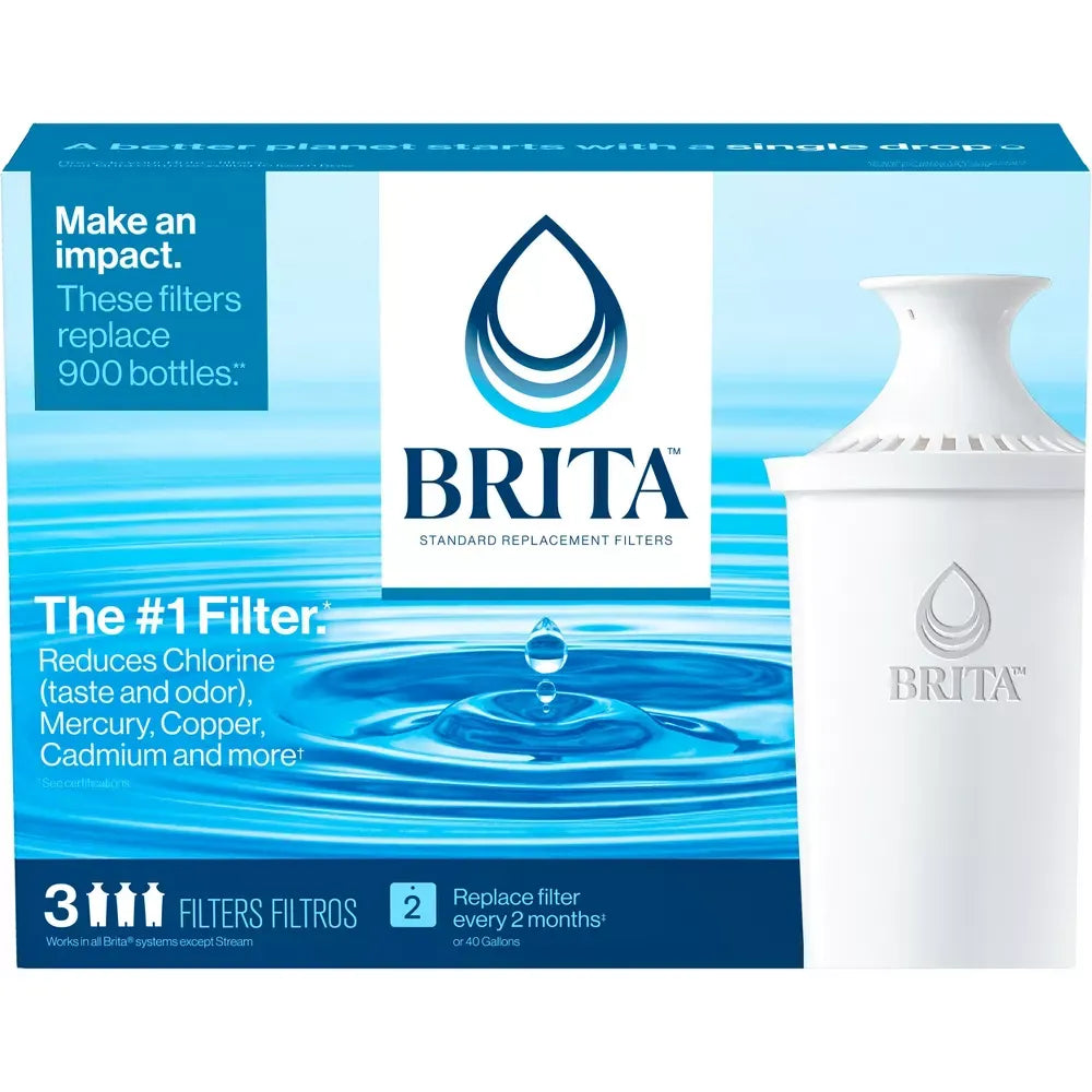 Brita Water Filter Refills For Great Tasting Water 10.02Oz (Pack of 8)