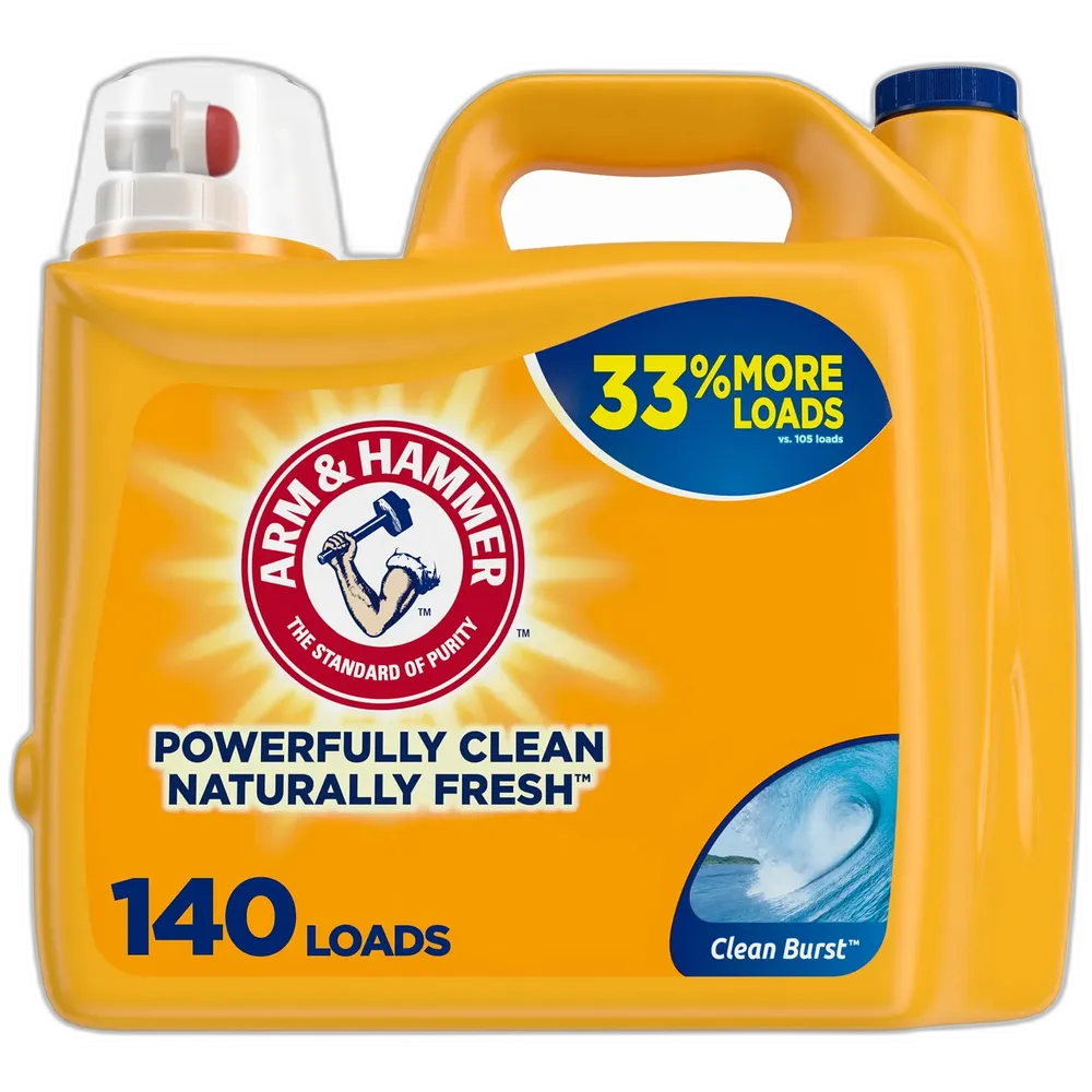 Arm & Hammer Clean Burst 140 Loads Liquid Laundry Detergent 140 Fl oz (Pack of 2)