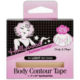 HOLLOYWOOD FASHION SECRETS BODY CONTOUR TAPE, LIGHT (Pack of 12)