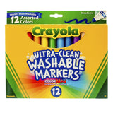 Crayola Markers Broad line Washable Marker Set Assorted 12ct 6.3oz (Pack of 24)