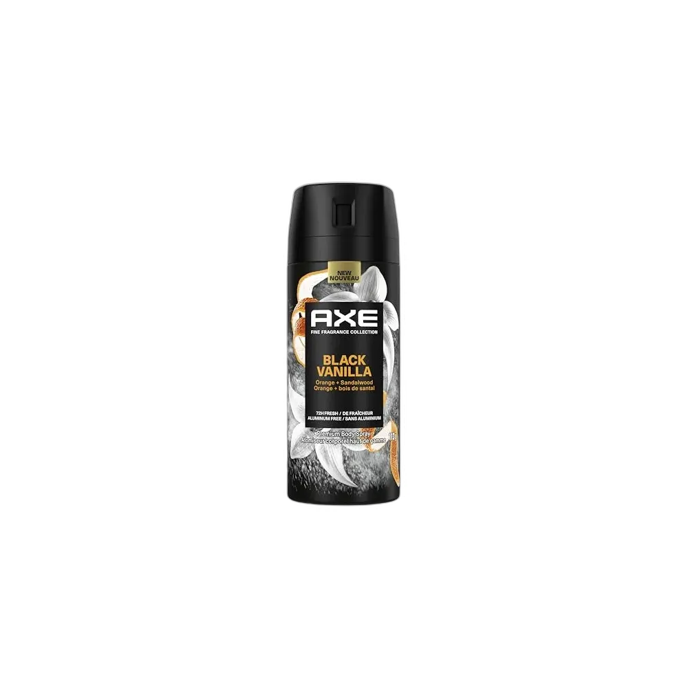 AXE Fine Fragrance Collection y Spray Black Vanilla 4 Oz (Pack of 12)