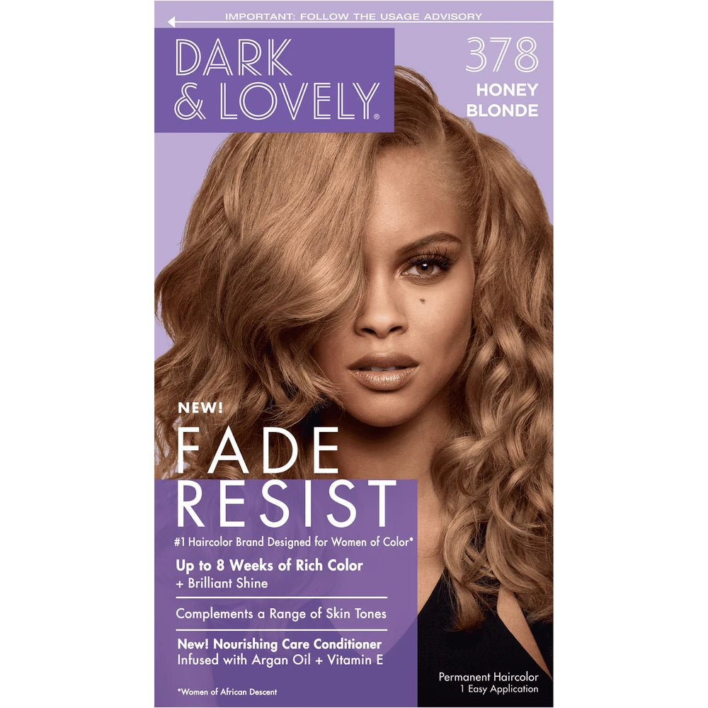 Dark and Lovely Fade Resist Permanent Hair Color - 378 Honey Blonde nan (Pack of 12)