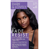 Dark and Lovely Fade Resist Permanent Hair Color - 371 Jet Black nan (Pack of 12)