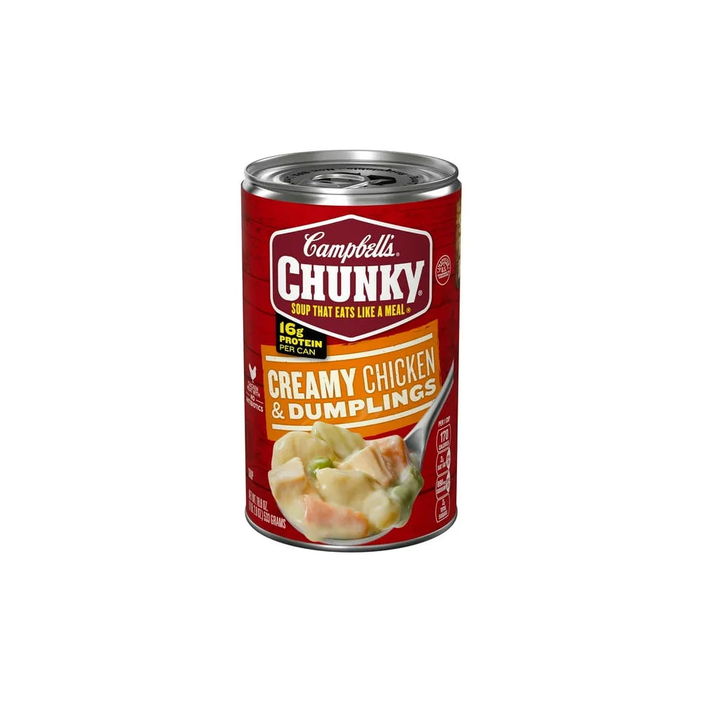 Campbell's Chunky Soup Creamy Chicken & Dumplings 18.8 oz (Pack of 12)