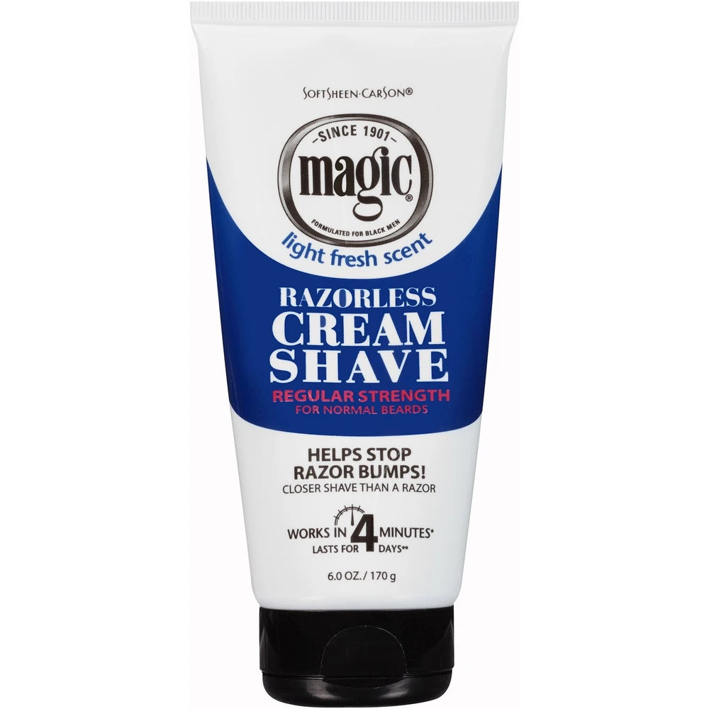 Magic Shave Hair Removal Cream  Regular Strength Depilatory Coarse Hair  6 oz. 6 Oz (Pack of 6)