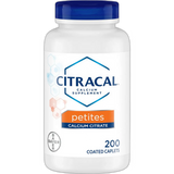 Citracal Petites Calcium Citrate with Vitamin D3, Caplets, 200 Count 6.38oz(Pack of 24)
