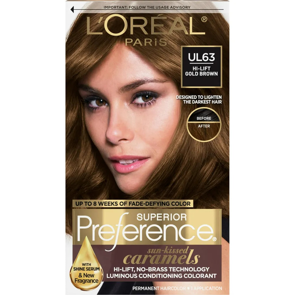 Loreal Superior Preference Sun-Kissed Caramels Hi-Lift Gold Brown Ul631 Application 18.4oz (Pack of 12)