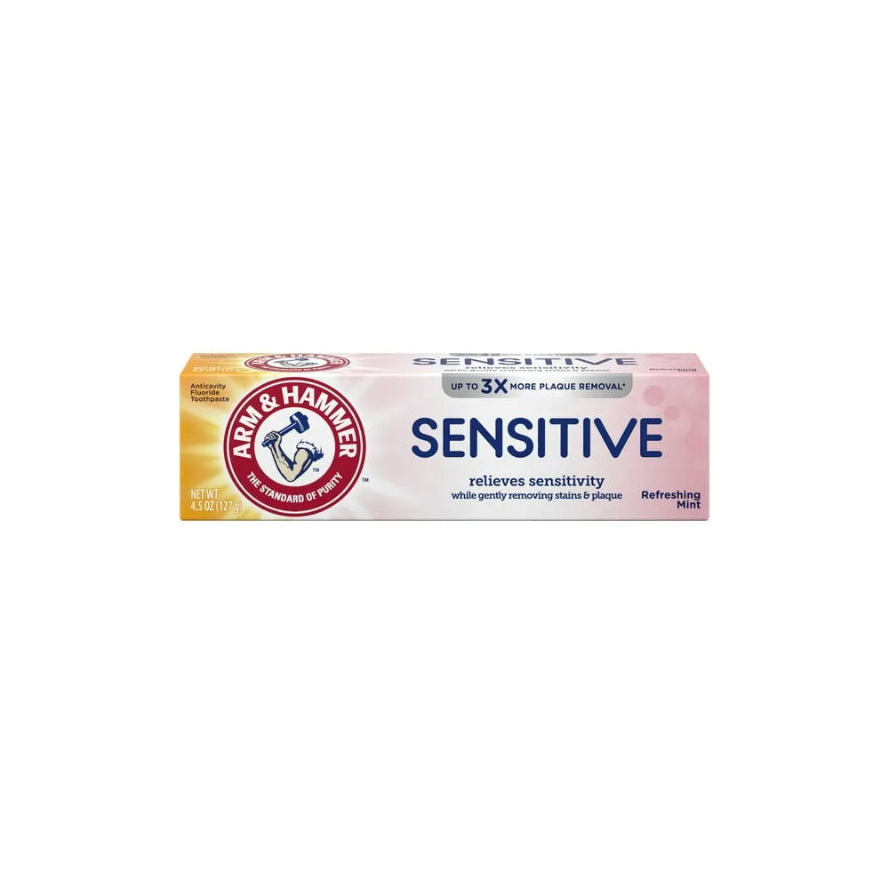 Arm & Hammer Sensitive Teeth Anticavity Fluoride Toothpaste Refreshing Mint 4.5Oz (Pack of 12)