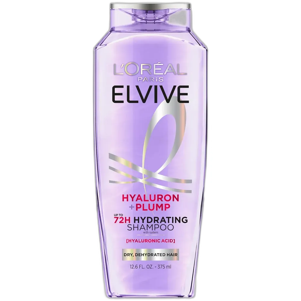 L'Oreal Paris Elvive Hyaluron Plump Hydrating Shampoo with Hyaluronic Acid 12.6 fl oz (Pack of 6)
