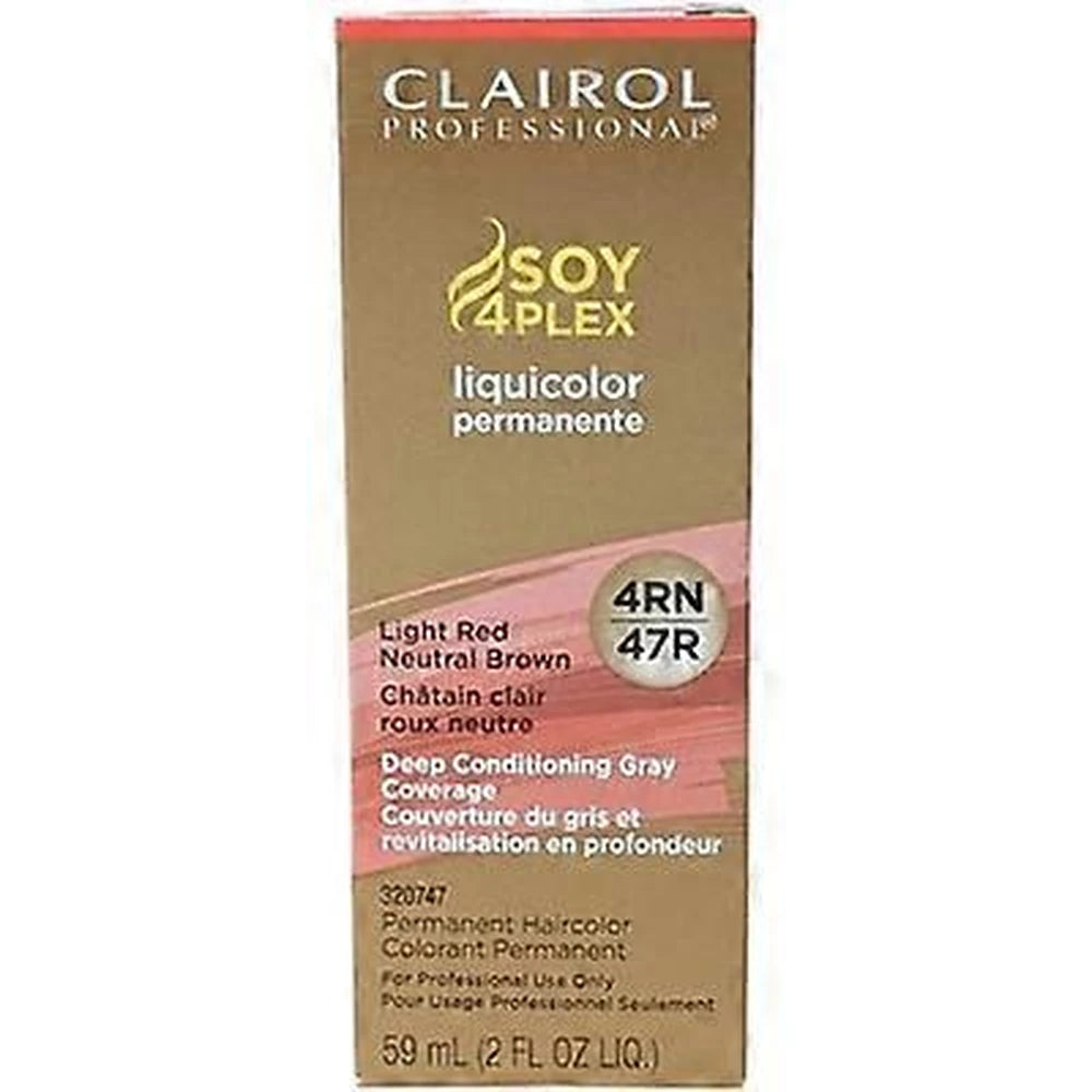 Clairol Soy4PLEX #4RN/47R - Light Red Neutral Brown 2oz 2 Fl. Oz (Pack of 72)