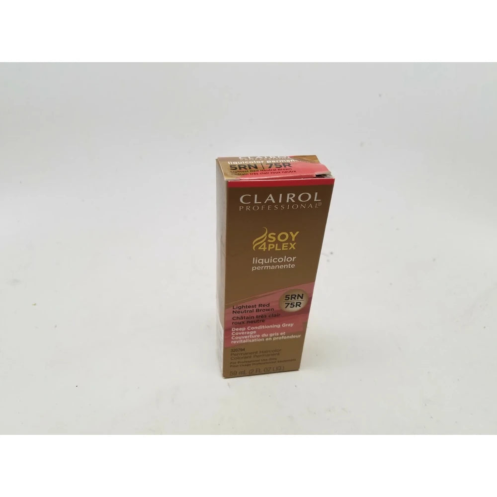 Clairol Soy 4Plex Liquicolor Permanente 5Rn/75R Lightest Rich Neutral Brown 2 Fl. Oz (Pack of 72)