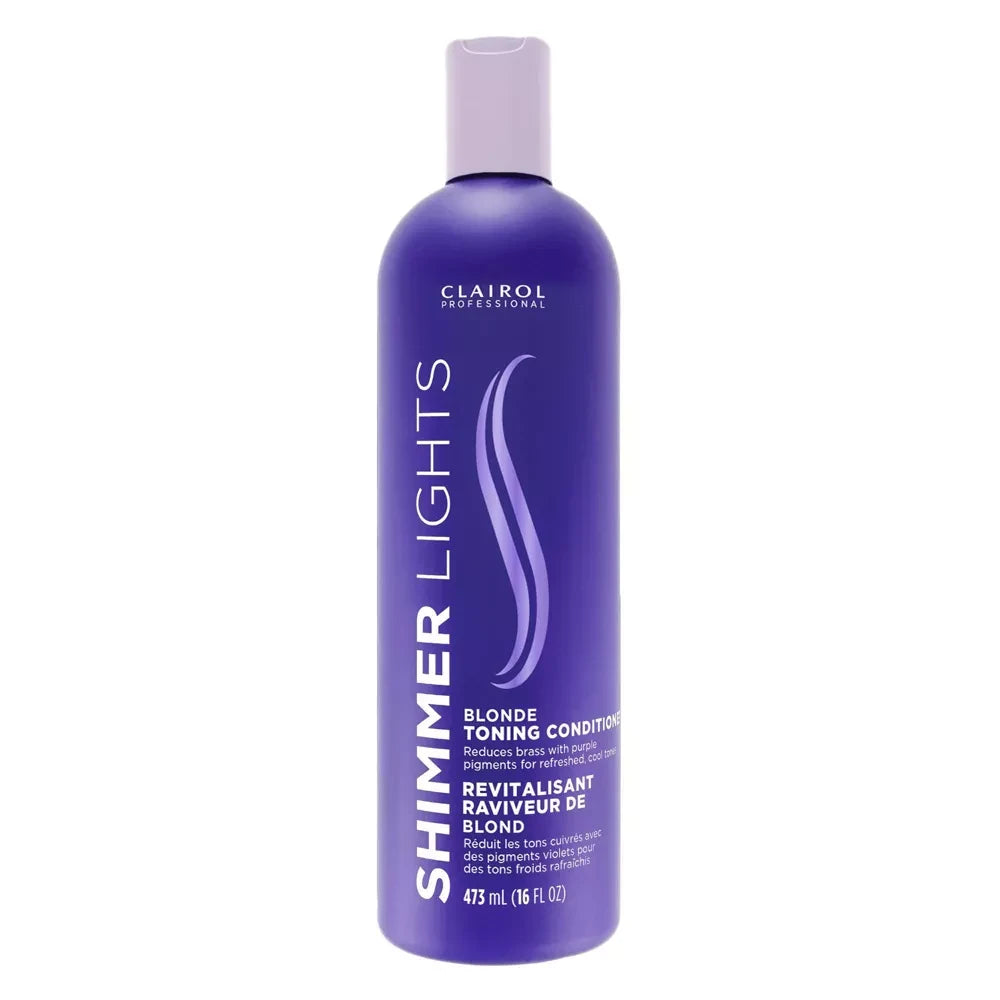 Clairol Professional Shimmer Lights Blonde Toning Conditioner - 16 fl oz 16 Fl.Oz (Pack of 12)