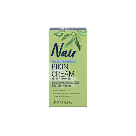 Nair Hair Remover Bikini Cream With Green Tea Sensitive Formula 1.7Oz (Pack of 12)