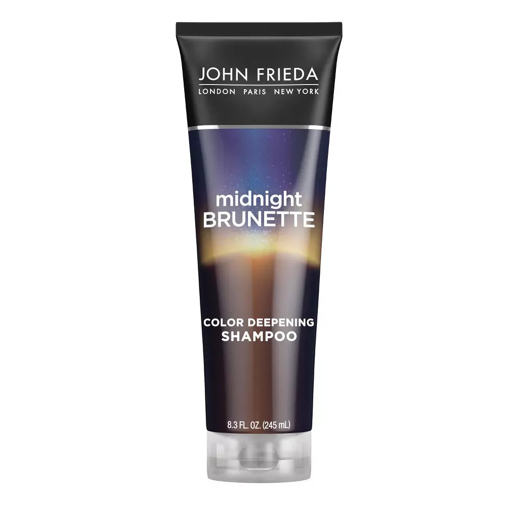 John Frieda Midnight Brunette Shampoo with Primrose Oil 8.3Oz (Pack of 6)
