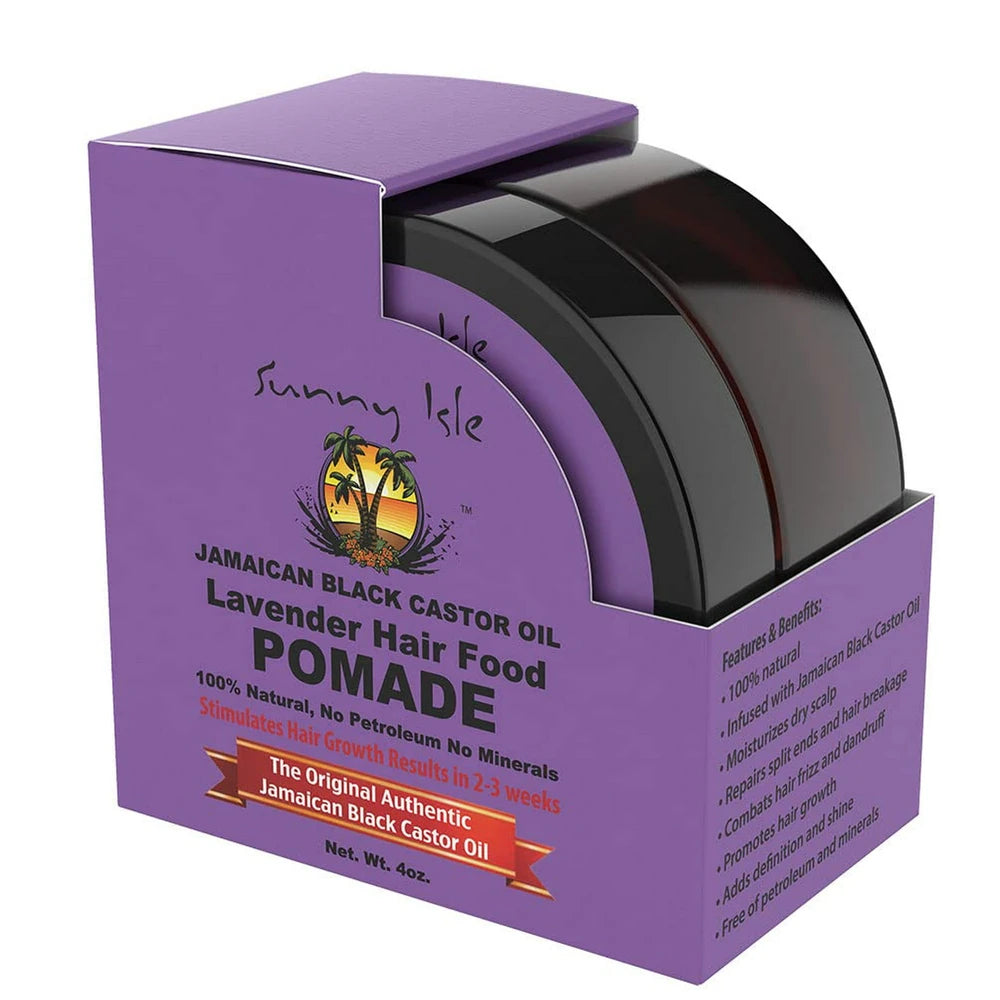 Sunny Isle Jamaican Black Castor Oil Lavender Hair Pomade 4 Oz (Pack of 12)