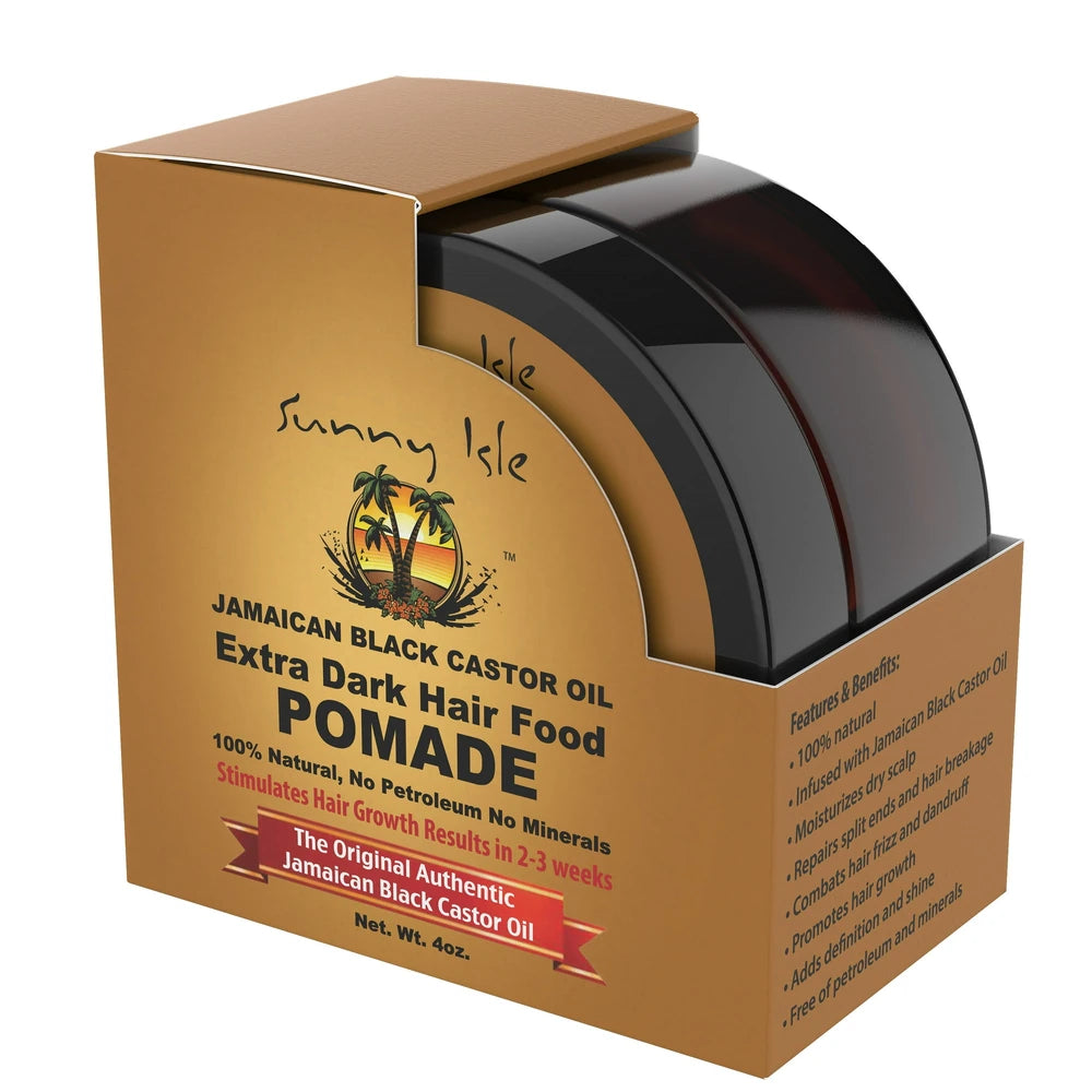 Sunny Isle Extra Dark Jamaican Black Castor Oil Hair Pomade 4 Oz (Pack of 12)