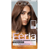 Loreal Feria Multi Faceted Shimmering Haircolor 50 Medium BrownKit 71249230015 6.3OZ (Pack of 12)