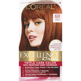 Loreal Excellence Triple Protection Hair Color Creme 6R Light Auburn1 Ea 10.4oz (Pack of 12)