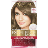 LOreal Paris Excellence Creme Triple Care Permanent Hair Color 6A Light Ash Brown 8oz (Pack of 12)