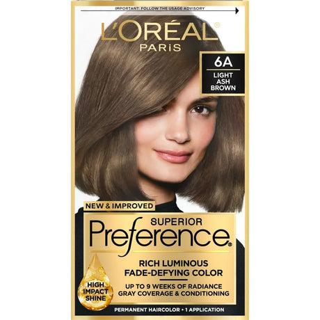 Loreal Superior Preference Hair Color 6A Light Ash Brown1 Ea 8Oz (Pack Of 12)
