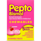 Pepto-Bismol Tablets Cherry Relieves Heartburn30 Each 1.44Oz (Pack of 24)