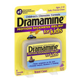 Dramamine Motion Sickness Relief Chewable Tablets For Kids Grape Flavor8 Ea 1.28oz (Pack of 24)