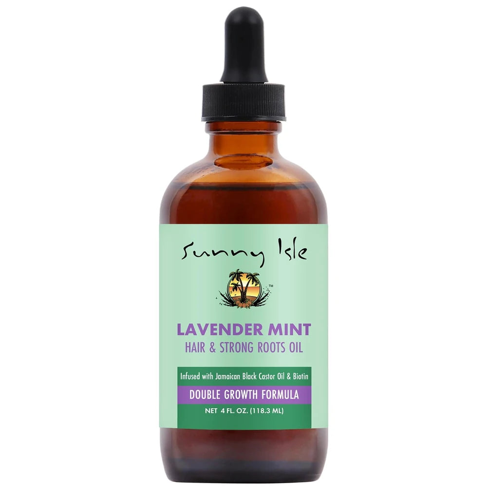 Sunny Isle Lavender Mint Hair and Strong Roots Oil 4oz (Pack of 6)