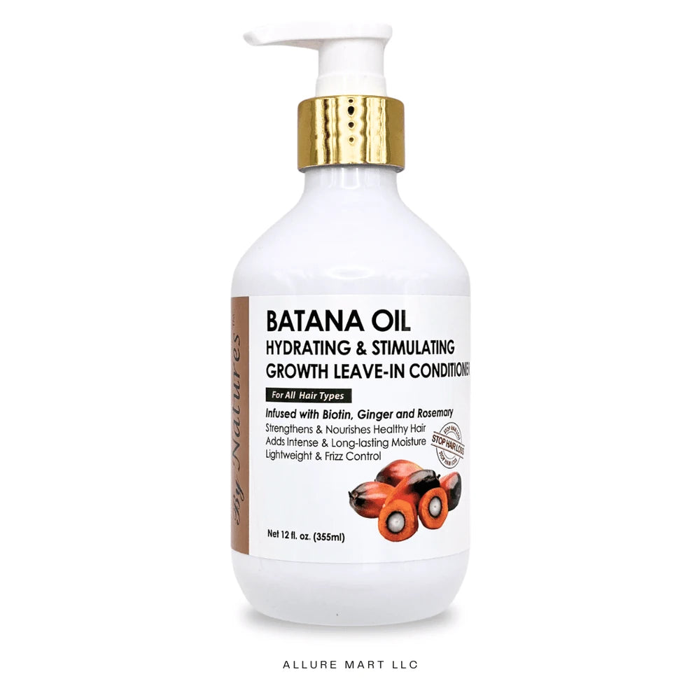 By Natures Batana Oil Hydrating & Stimulating Growth Leave-In Conditioner 12 Oz (Pack of 4)