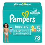 Pampers Baby Dry Diapers Size 5 70.72Oz (Pack of 1)