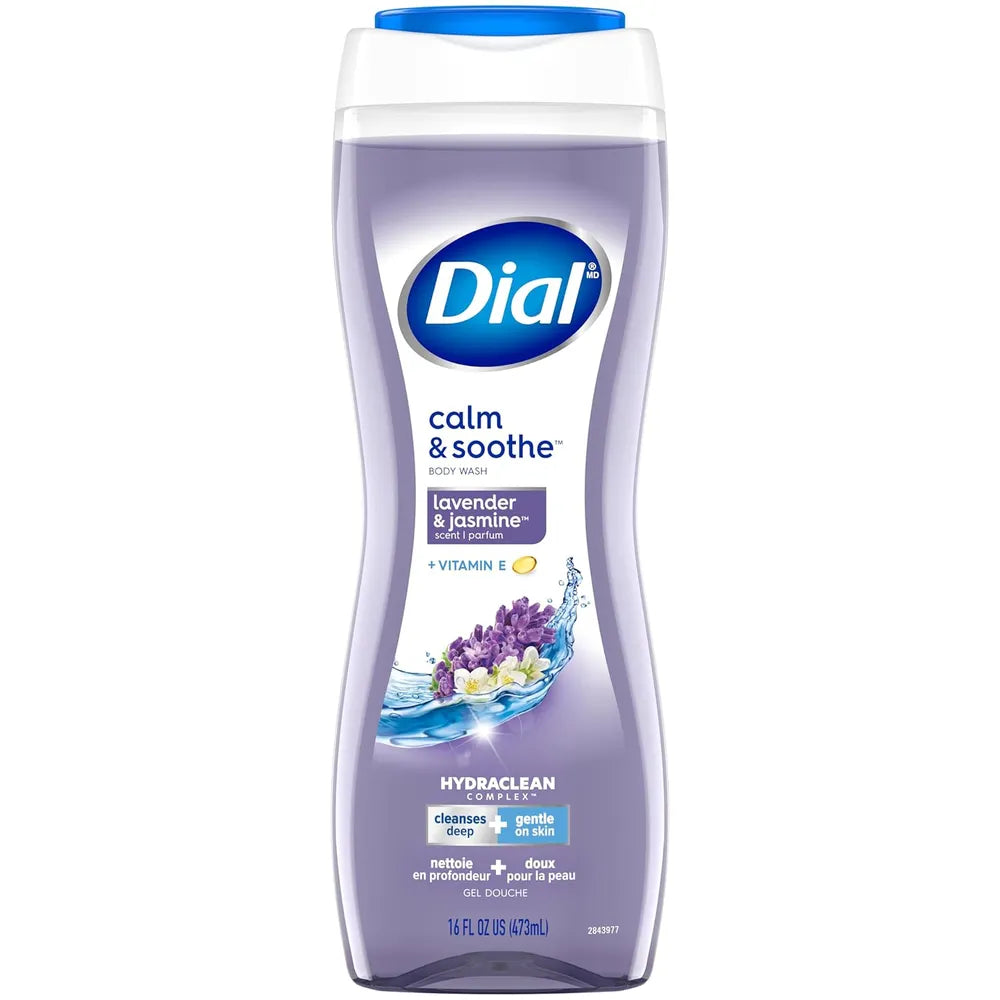 Dial Lavender and Twilight Jasmine Hydrating Body Wash 16Oz (Pack of 6)