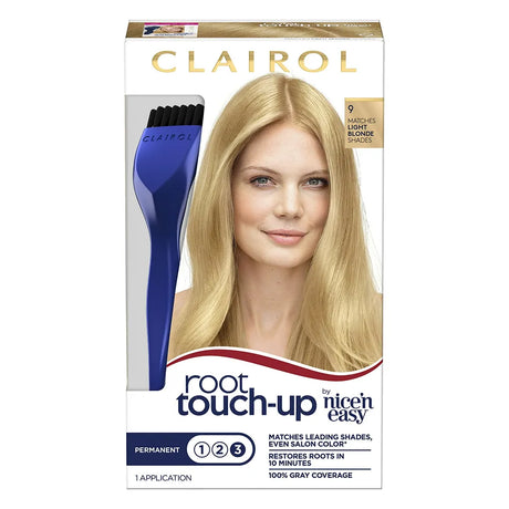 Clairol Nice &amp; Easy Root Touch Up Permanent Hair Color Creme 9 Matches Light Blonde Shades 6.26Oz (Pack of 12)