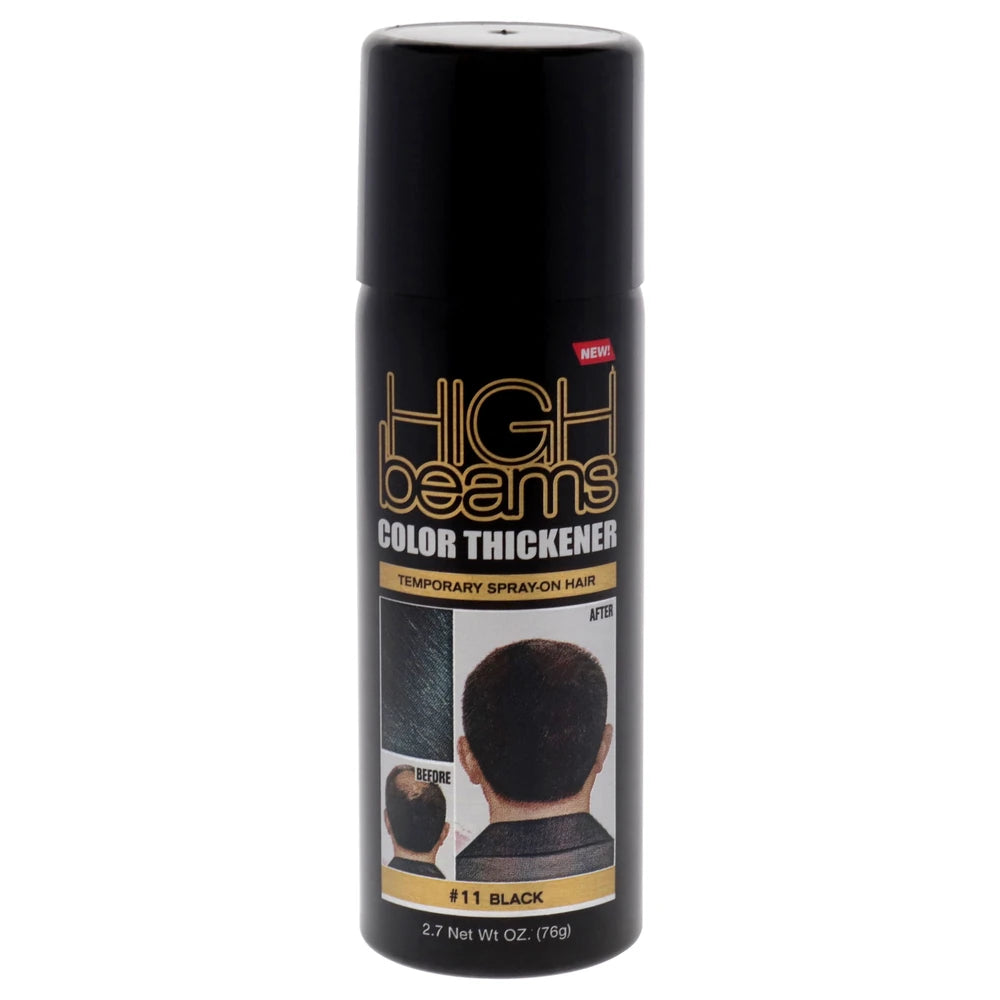 Salon Grafix High Beams Color Thickener Temporary Spray - Black 2.7 oz Hair Co (Pack of 6)
