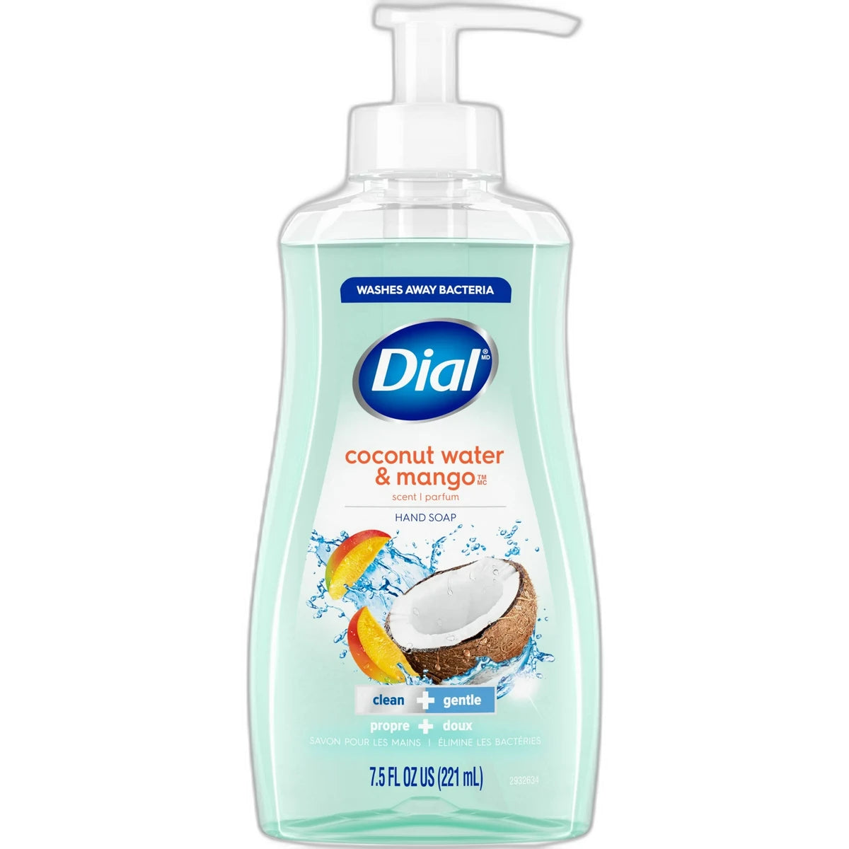 Dial Liquid Hand Soap With Ultra-Fresh Coconut Water And Mango 7.5Oz (Pack of 12)