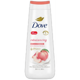 Dove Rebalancing Body Wash Peach and rice milk 20Oz (Pack of 4)