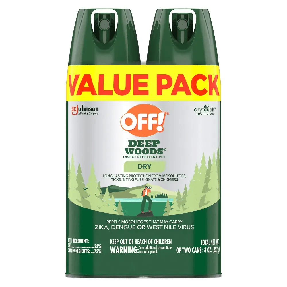 Off Deep Woods Insect Repellant VIII Dry 8oz (Pack of 12)