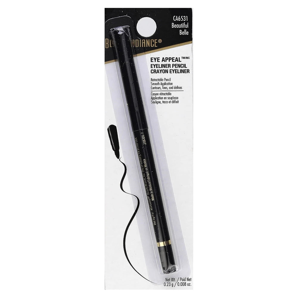Black Radiance Eye Appeal Eyeliner Retractable Pencil Beautiful Black 0.008 Oz (Pack of 48)