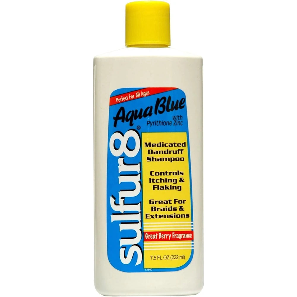 Sulfur 8 - Aqua Blue Medicated Dandruff Shampoo 7.5 Oz (Pack of 12)