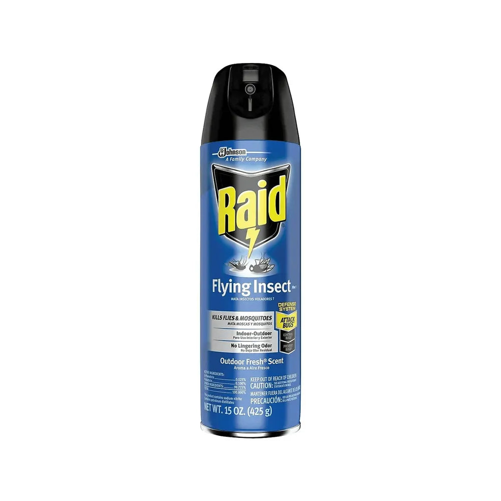 Raid Flying Insect Killer Outdoor Fresh Scent 15Oz (Pack of 12)
