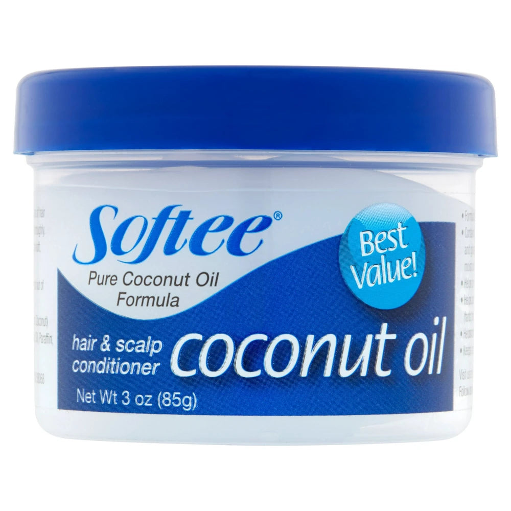 Softee Coconut Oil Repairing Scalp Care Daily Conditioner 3 Oz. Textured Hair (Pack of 6)