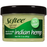 Softee Indian Hemp Hair & Scalp Treatment 3 Oz. Jar (Pack of 6)