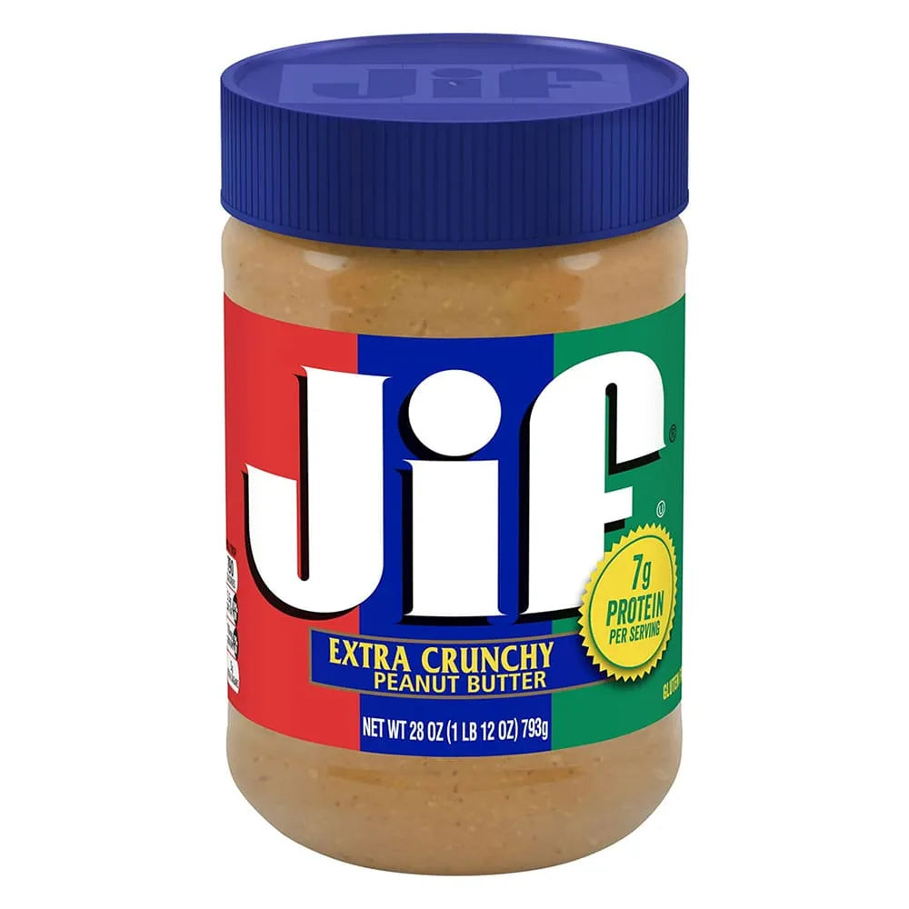 Jif Extra Crunchy Peanut Butter Jar 28Oz (Pack of 10)