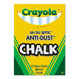 Crayola Nontoxic Chalk Sticks White Color 1.76oz (Pack of 36)