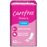 Carefree Acti-Fresh Body Shape Pantiliners Long To Go Unscented Liners 2.89oz (Pack of 8)