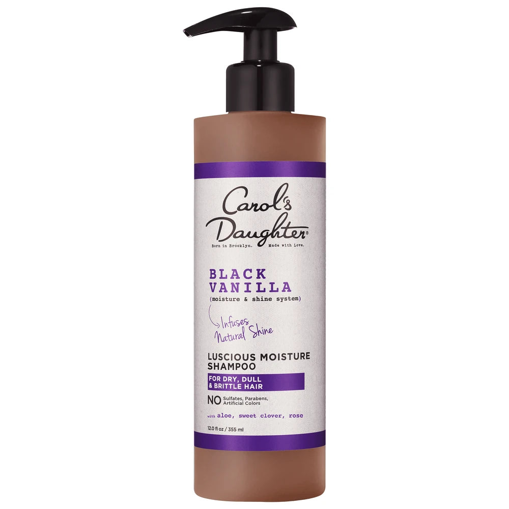 Carol's Daughter Black Vanilla Sulfate Free Moisturizing Daily Shampoo 12 Oz (Pack of 6)