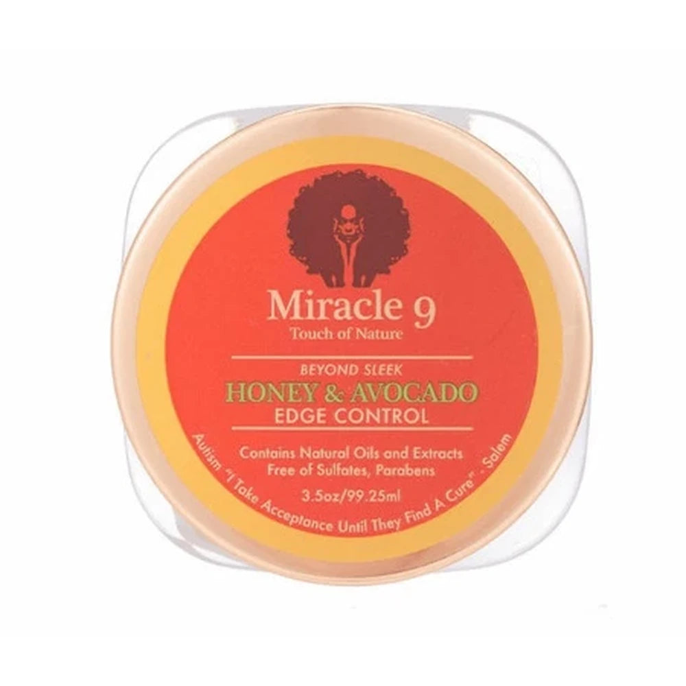 Miracle 9 Beyond Sleek Honey & Avocado Edge Control 3.5 Oz (Pack of 6)