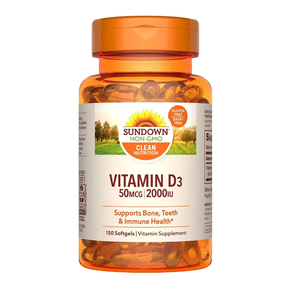 Sundown Naturals Super Potency Vitamin D3 2000 Iu Softgels 24oz (Pack of 12)