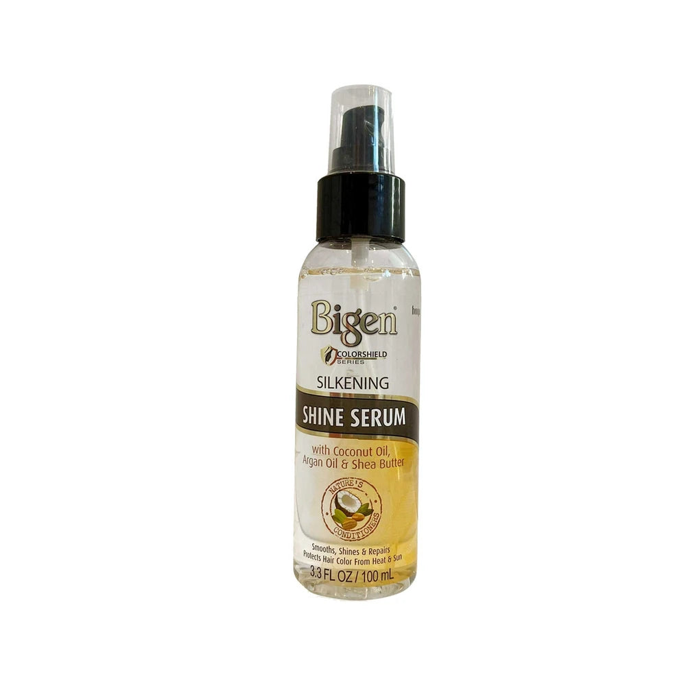 Bigen Shine Serum Smooths Hair Protects Color Silkening & Shine 3.3 Oz / 100 mL (Pack of 12)